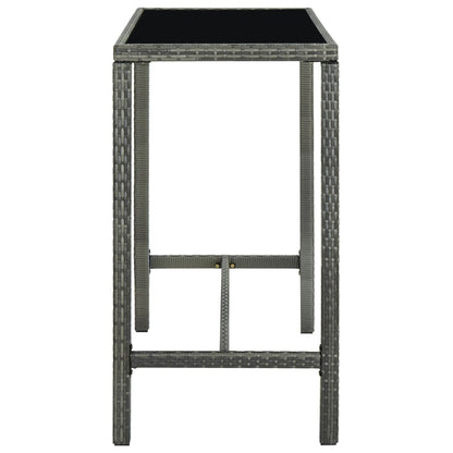 -Delige Tuinbarset Met Kussens Poly Rattan 9 Grijs