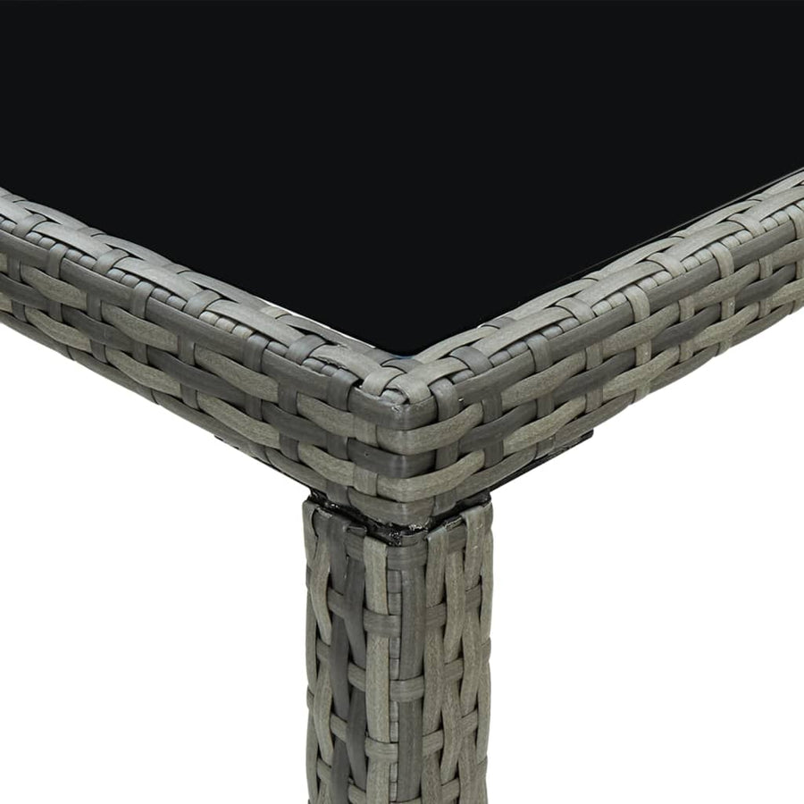 -Delige Tuinbarset Met Kussens Poly Rattan 9 Grijs