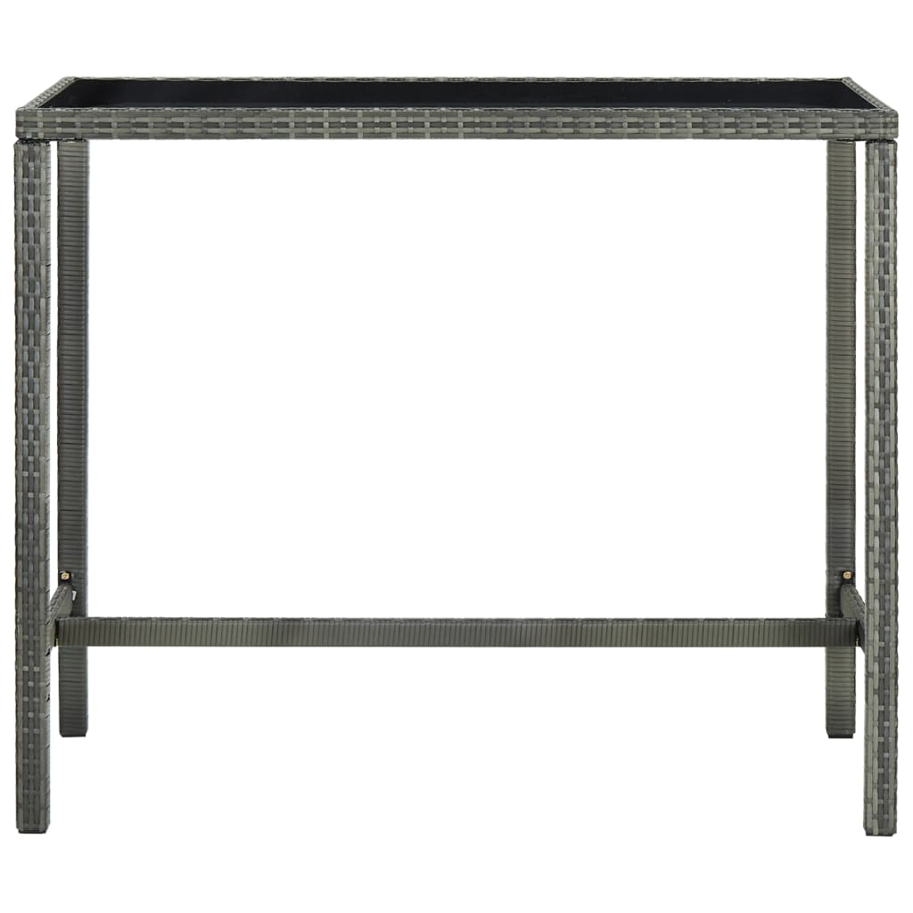 -Delige Tuinbarset Met Kussens Poly Rattan 5 130 cm tafellengte Grijs