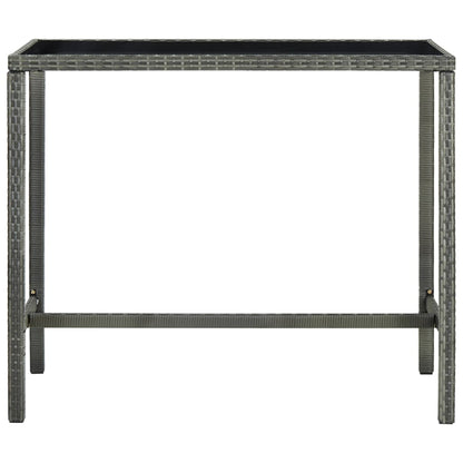 -Delige Tuinbarset Met Kussens Poly Rattan 5 130 cm tafellengte Grijs