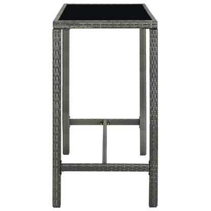 -Delige Tuinbarset Met Kussens Poly Rattan 5 130 cm tafellengte Grijs