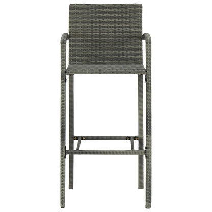 -Delige Tuinbarset Poly Rattan 5 70 cm tafellengte Grijs