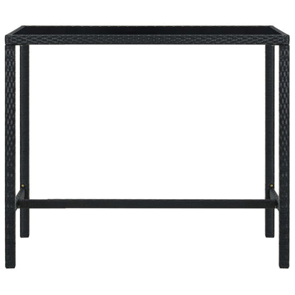 5-delige Tuinbarset poly rattan zwart