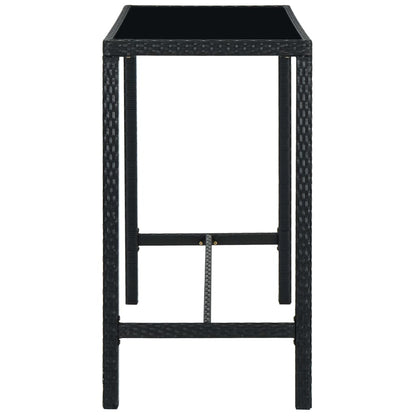 5-delige Tuinbarset poly rattan zwart