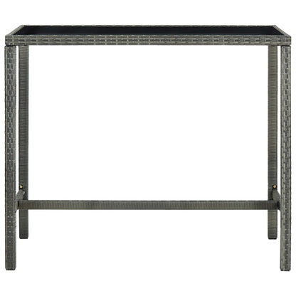 -Delige Tuinbarset Poly Rattan 5 130 cm tafellengte Grijs