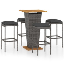 5-Delige Tuinbarset Met Kussens Poly Rattan 4