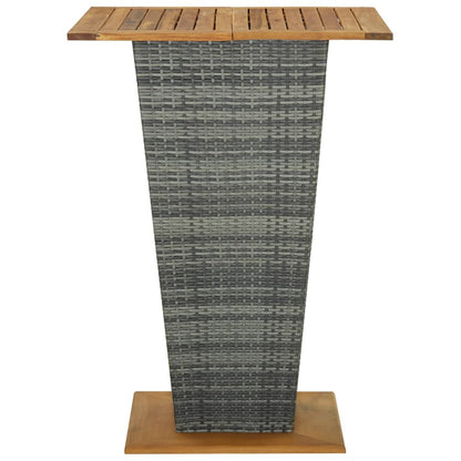 -Delige Tuinbarset Met Kussens Poly Rattan 5 80 cm tafellengte Grijs