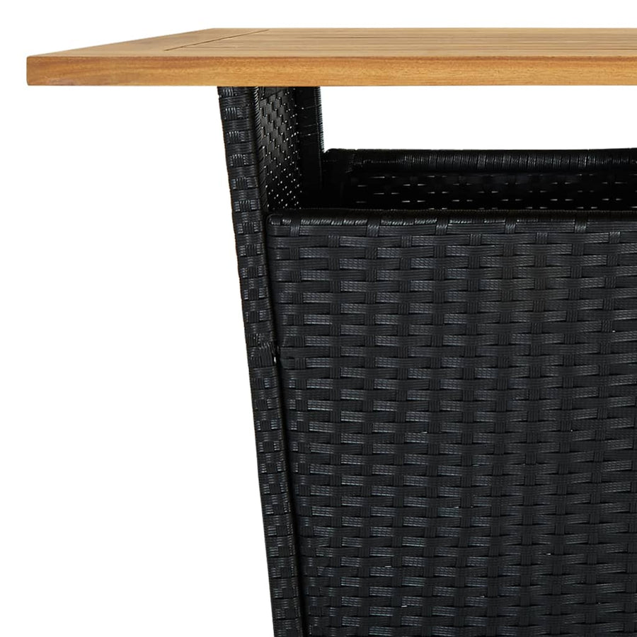 3-Delige Tuinbarset Met Kussens Poly Rattan 2