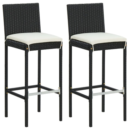 3-Delige Tuinbarset Met Kussens Poly Rattan 2