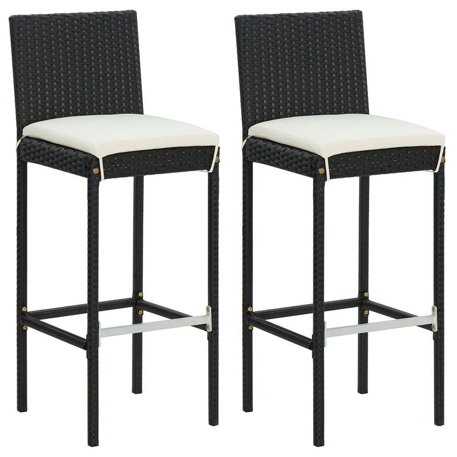 3-Delige Tuinbarset Met Kussens Poly Rattan 2