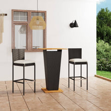 3-Delige Tuinbarset Met Kussens Poly Rattan 2