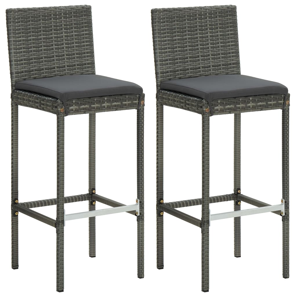 3-Delige Tuinbarset Met Kussens Poly Rattan 2