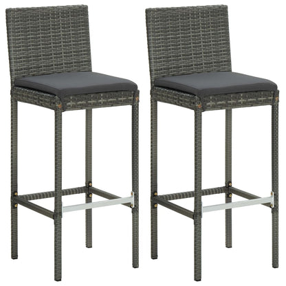 3-Delige Tuinbarset Met Kussens Poly Rattan 2