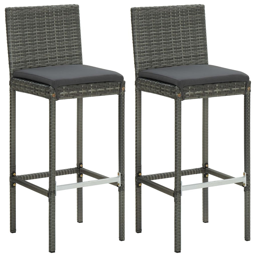 3-Delige Tuinbarset Met Kussens Poly Rattan 2