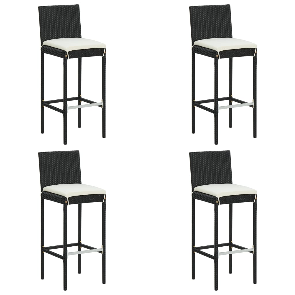5-Delige Tuinbarset Met Kussens Poly Rattan 4