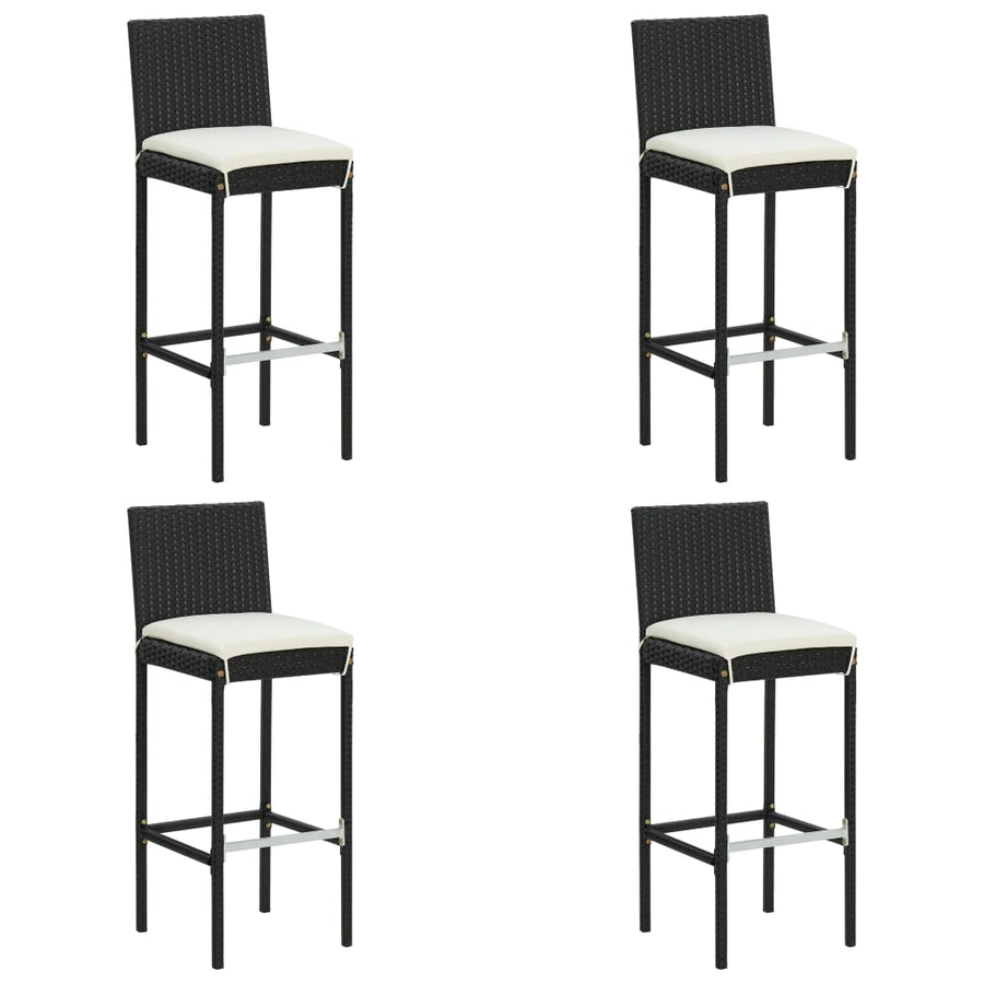 5-Delige Tuinbarset Met Kussens Poly Rattan 4