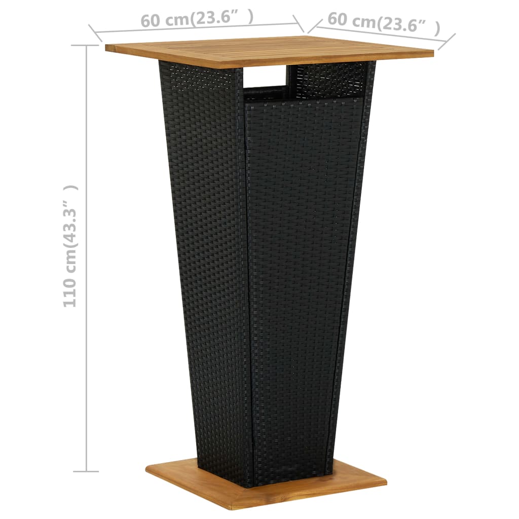 5-Delige Tuinbarset Met Kussens Poly Rattan 4