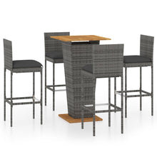 5-Delige Tuinbarset Met Kussens Poly Rattan 4