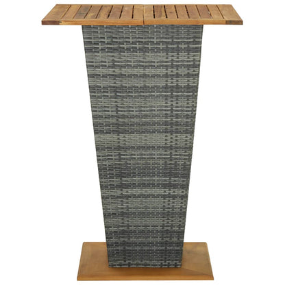 -Delige Tuinbarset Met Kussens Poly Rattan 9 80 cm tafellengte Grijs