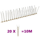 Bird and pigeon spikes with 4 rows 20 pcs 10 m plastic