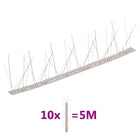 Bird and pigeon spikes 5-row 10 pcs 5 m stainless steel