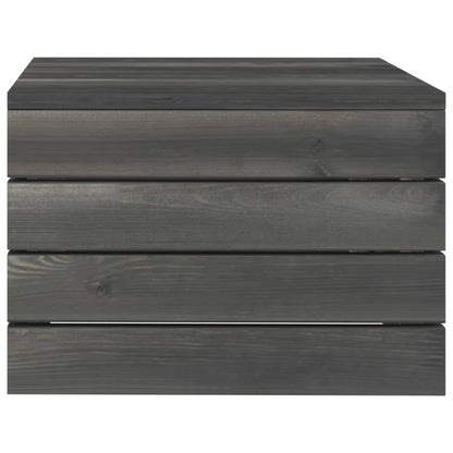 -Delige Loungeset Met Kussens Pallet Massief Grenenhout Grijs