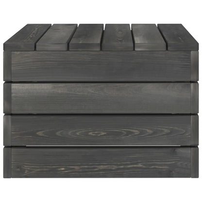 -Delige Loungeset Met Kussens Pallet Massief Grenenhout Grijs