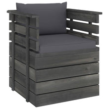 Tuin Met Kussens Pallet Grenenhout Antraciet Fauteuil