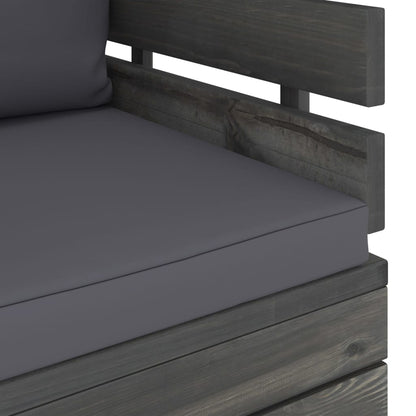 Tuin Met Kussens Pallet Grenenhout Antraciet Fauteuil