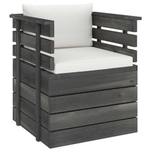 Tuin Met Kussens Pallet Grenenhout Crème Fauteuil