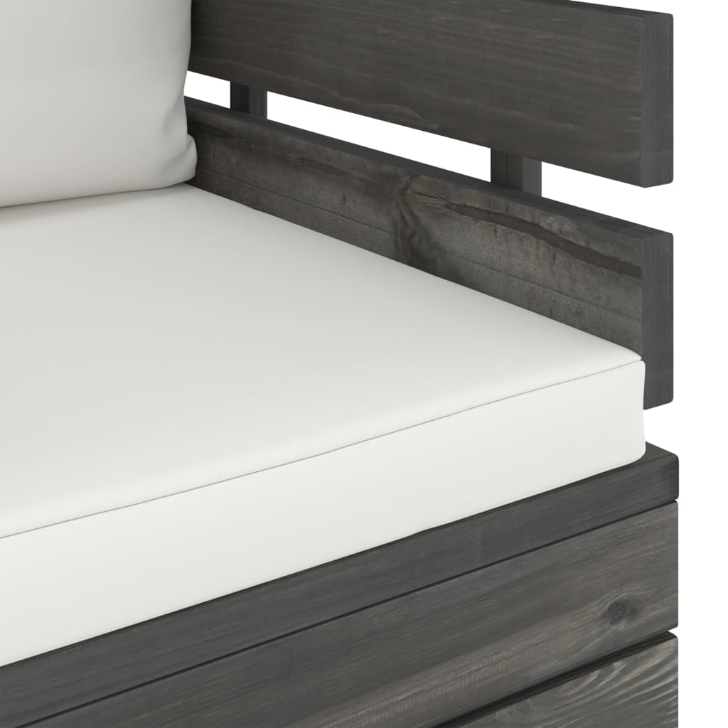 Tuin Met Kussens Pallet Grenenhout Crème Fauteuil