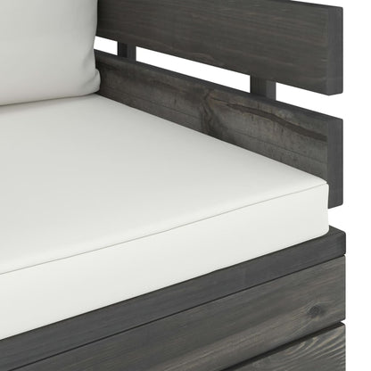 Tuin Met Kussens Pallet Grenenhout Crème Fauteuil
