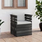 Tuin Met Kussens Pallet Grenenhout Crème Fauteuil