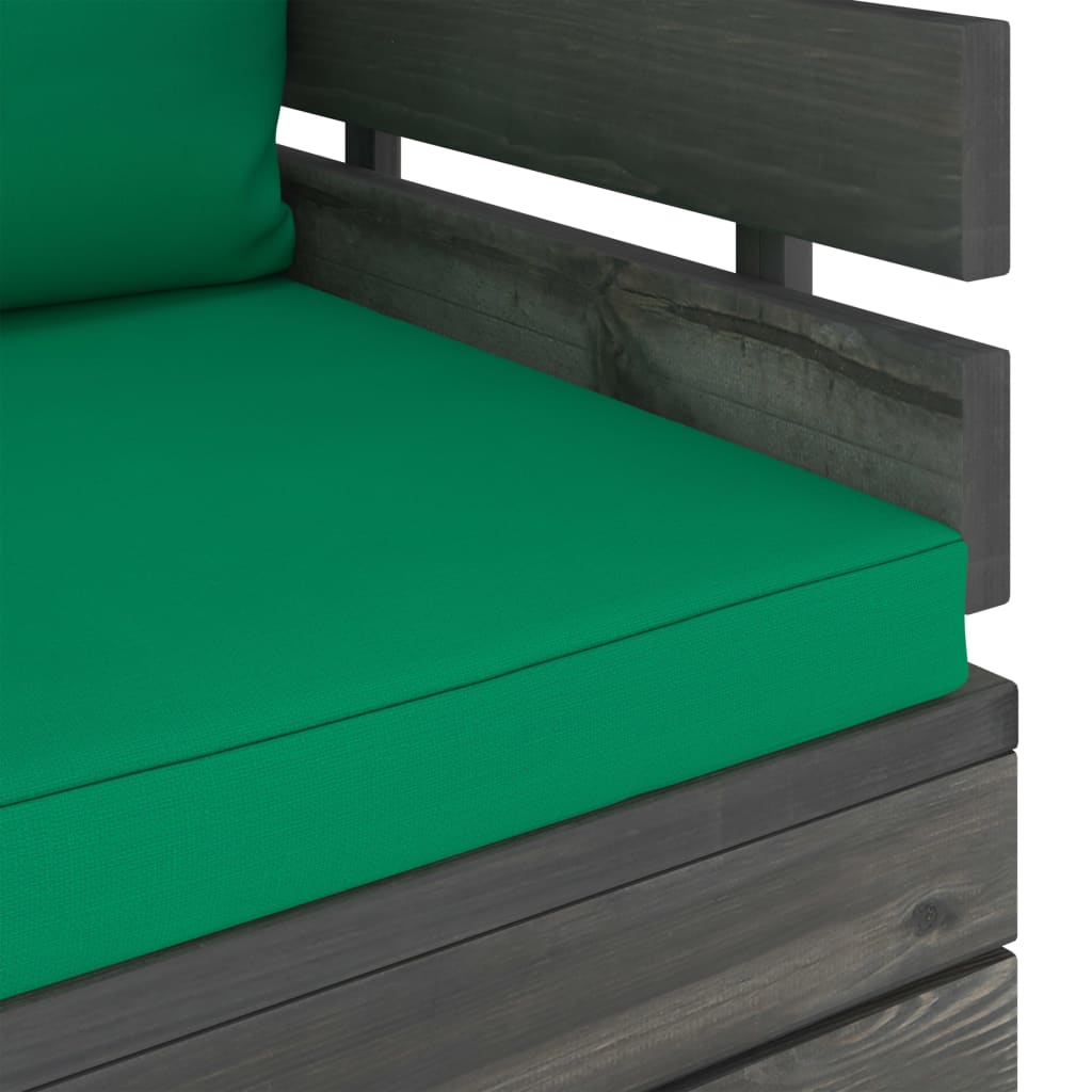 Tuinfauteuil Met Kussens Pallet Grenenhout 1 Groen
