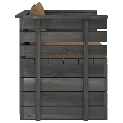 Tuin Met Kussens Pallet Grenenhout Taupe Fauteuil