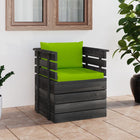 Tuin Met Kussens Pallet Grenenhout Heldergroen Fauteuil