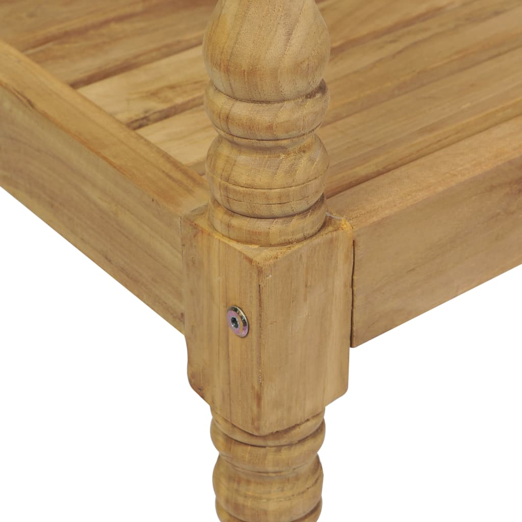 Bank Batavia Met Groen Kussen 120 Cm Massief Teakhout