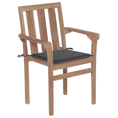 Tuinstoelen Met Kleurige Kussens Massief Teakhout 2