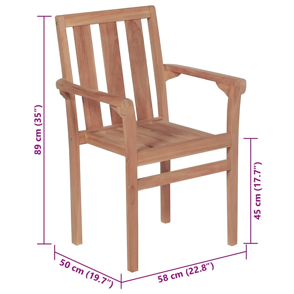 Tuinstoelen Met Kleurige Kussens Massief Teakhout 2