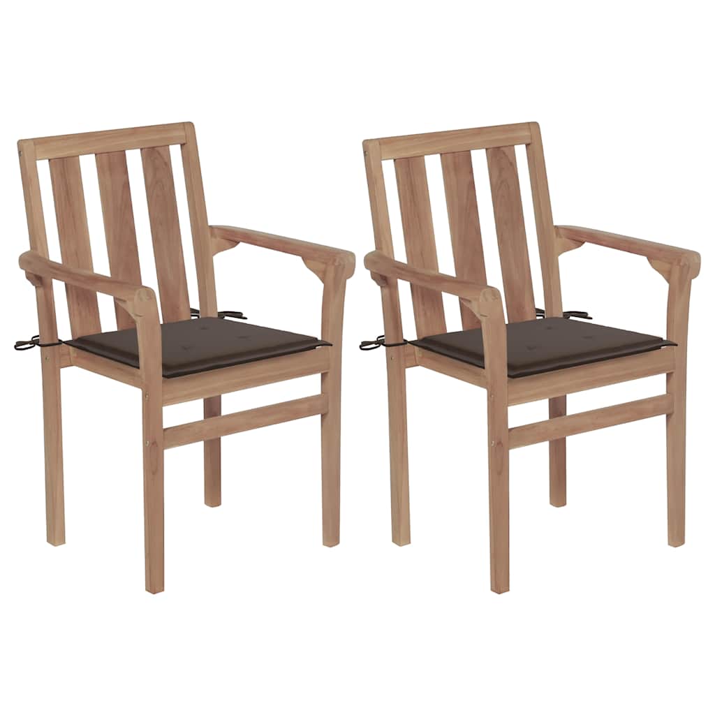 Tuinstoelen Met Kussens Massief Teakhout 2