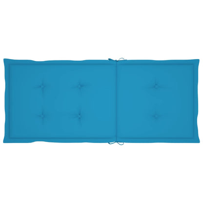 Tuinstoelen Met E Kussens Massief Teakhout 2 Blauw