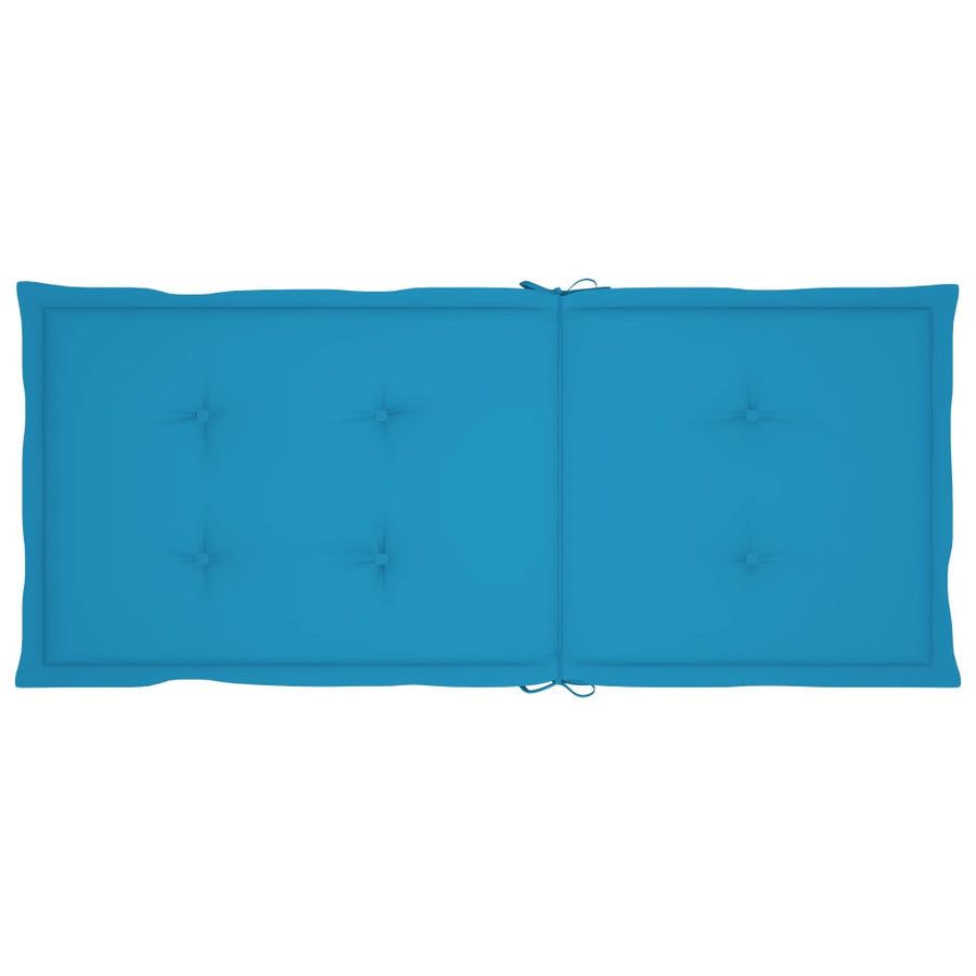 Tuinstoelen Met E Kussens Massief Teakhout 2 Blauw