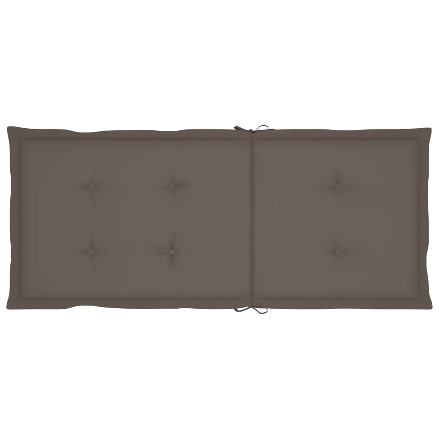 Tuinstoelen Met Kussens Massief Teakhout 2 Taupe