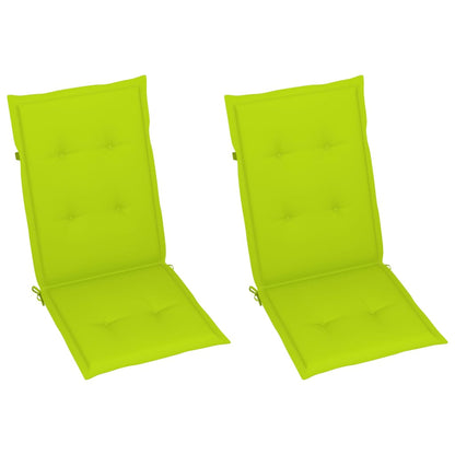 Tuinstoelen Met E Kussens Massief Teakhout 2 Heldergroen