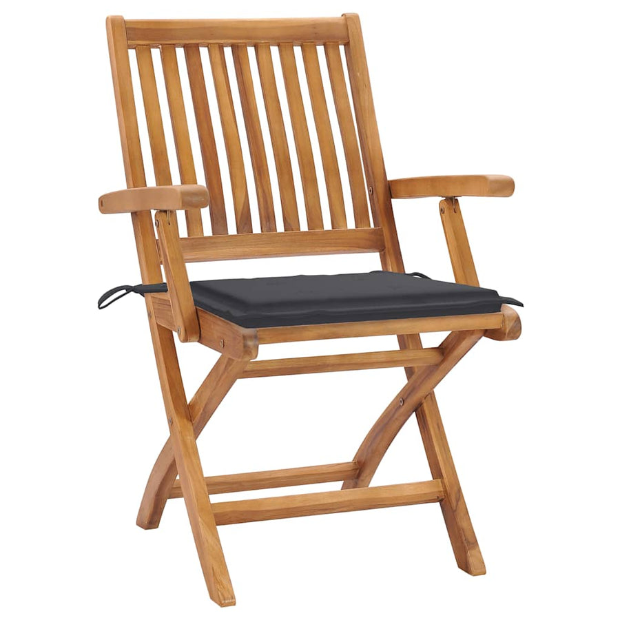 Tuinstoelen Met Kleurige Kussens Massief Teakhout Antraciet 1 2
