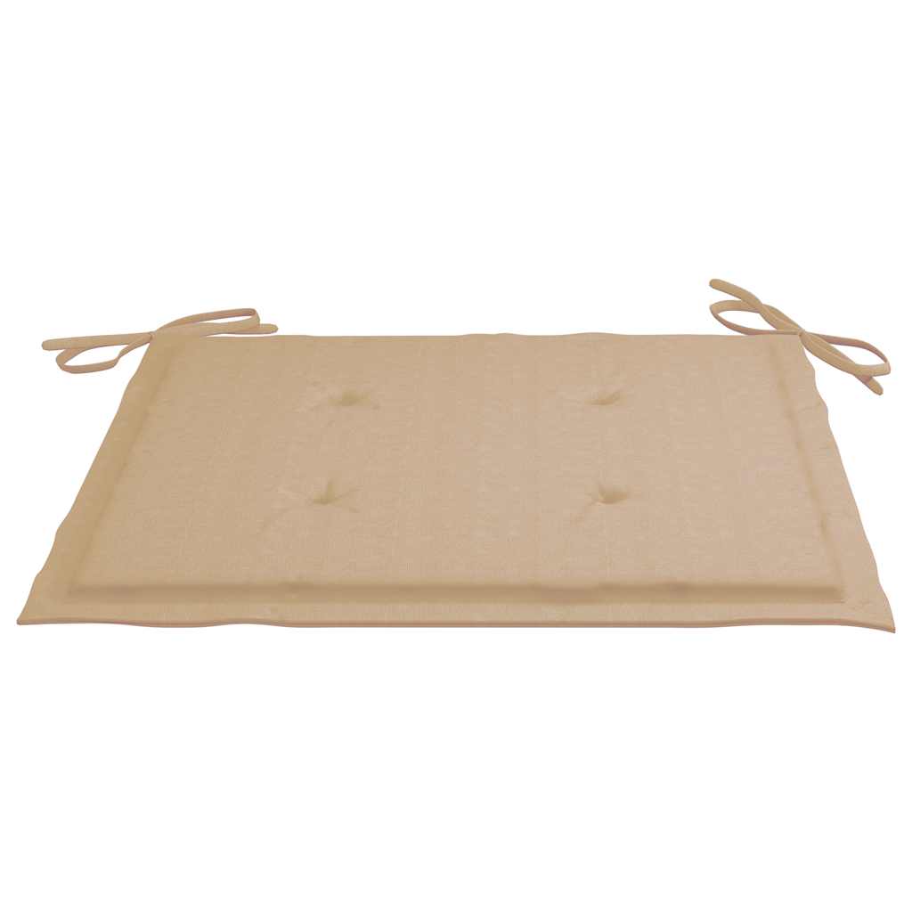 Tuinstoelen 2 St Met Beige Kussens Massief Teakhout 2