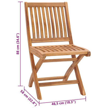 Tuinstoelen 2 St Met Rode Kussens Massief Teakhout