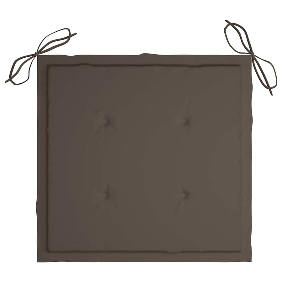 Tuinstoelen Met Kussens Massief Teakhout Taupe 1