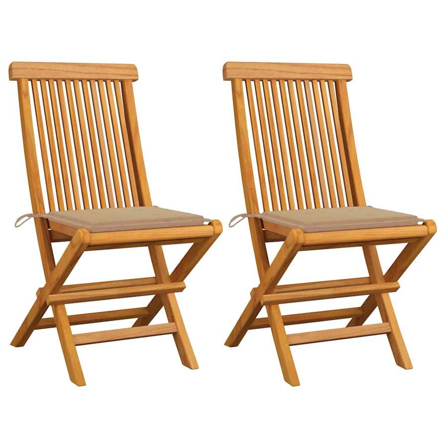 Tuinstoelen Met Kussens Massief Teakhout 1