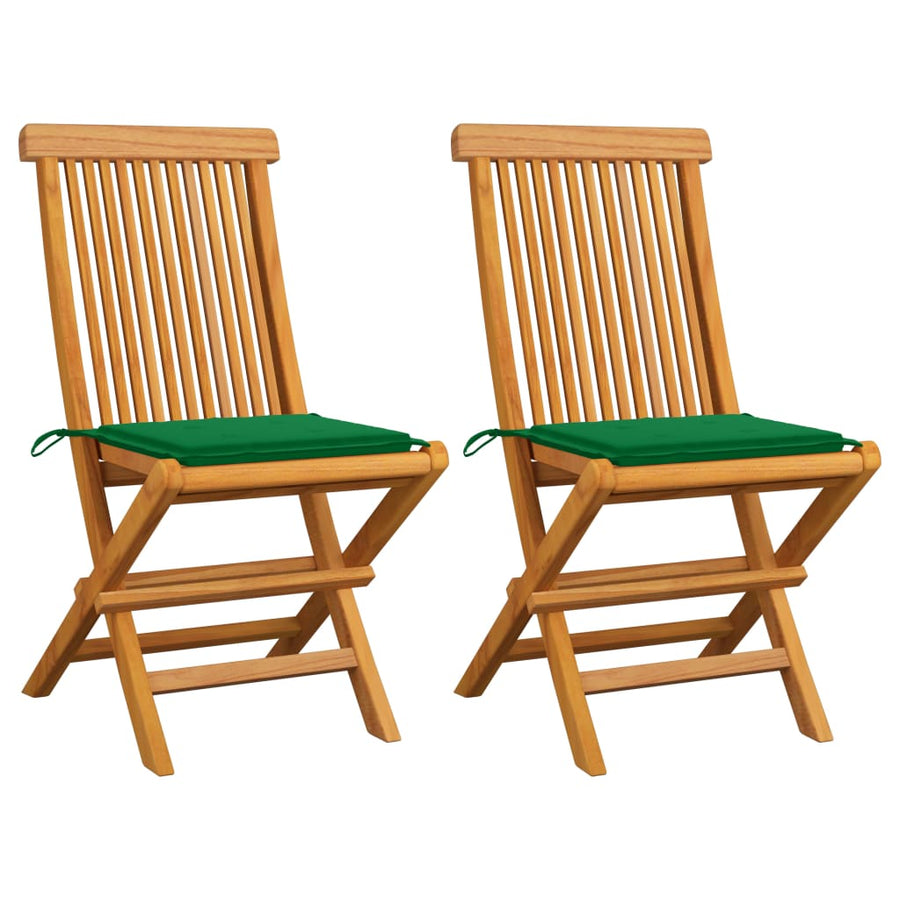 Tuinstoelen Met E Kussens Massief Teakhout 1